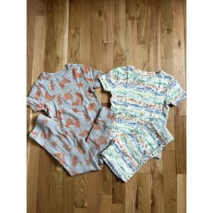 2-Bundle Gap Sleepwear Pajama Sets - Sharks (Shorts) Games (Long) Size 6